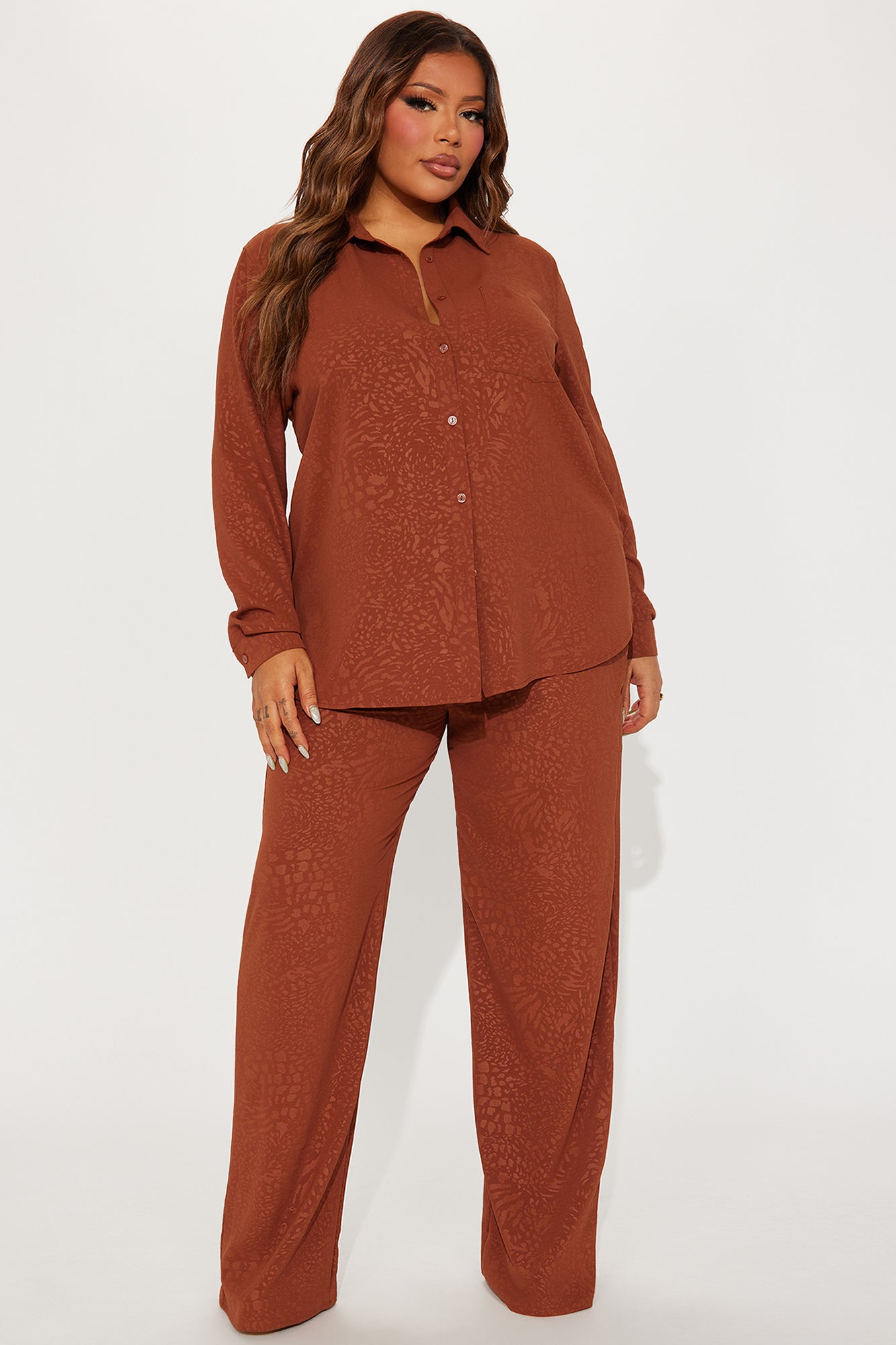 Wild Side Pant Set - Chocolate