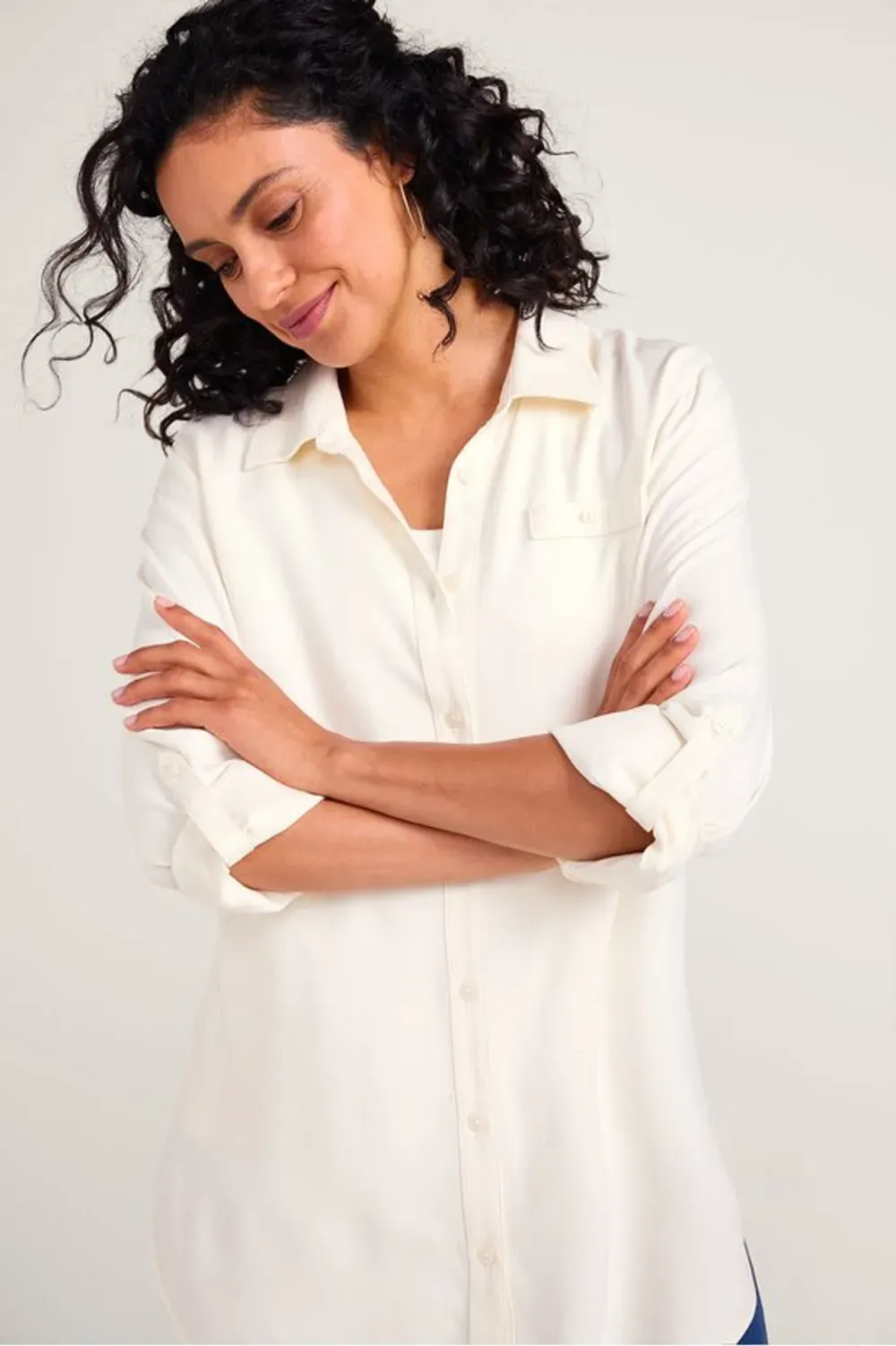 Iconic Long Sleeve Twill Big Shirt