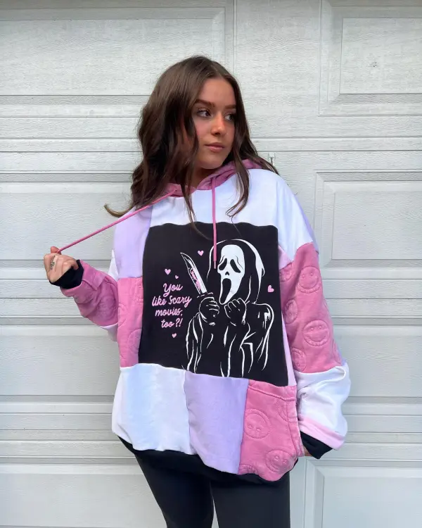 Pink hoodie sweatshirts how perfect and cozy piece for your Halloween day