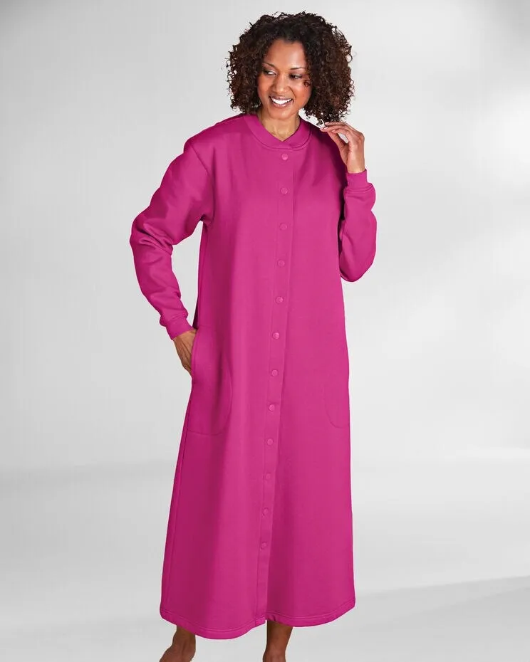 Better-Than-Basic Fleece Snap Front Robe