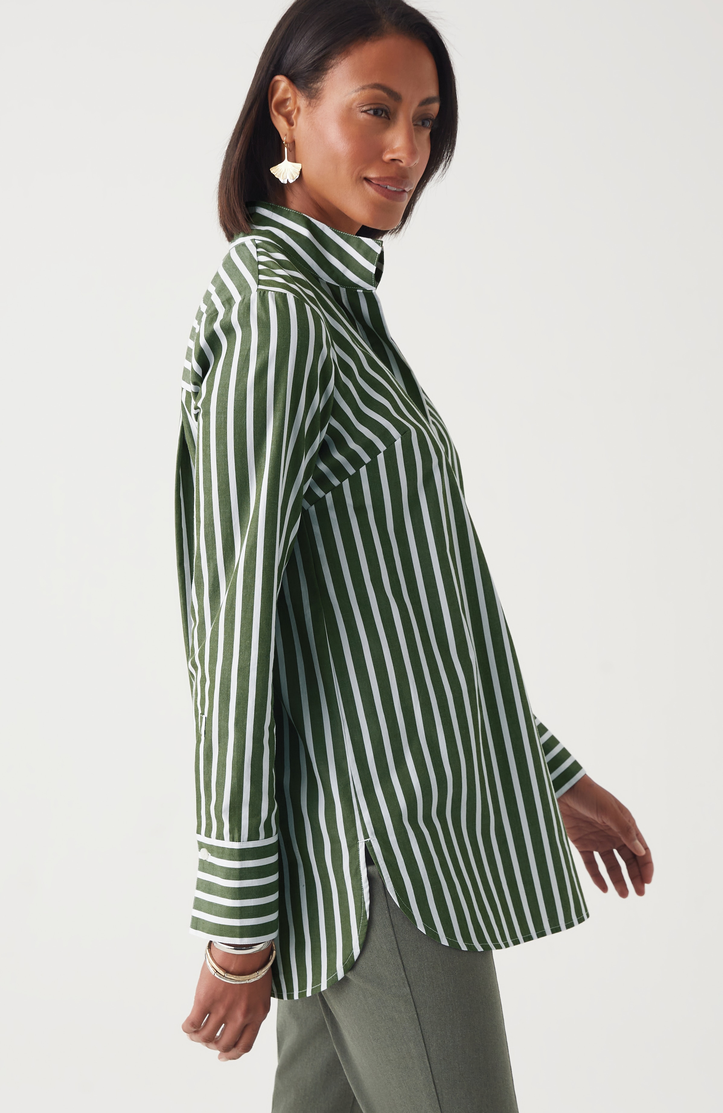 Cotton Stand-Collar Tunic