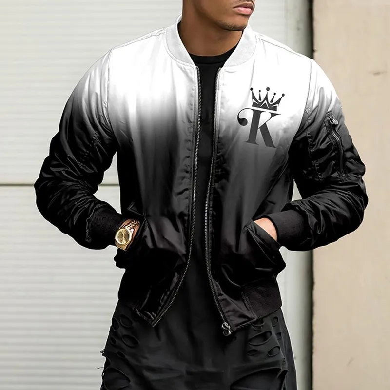 Men's Casual Versatile Printed Jacket