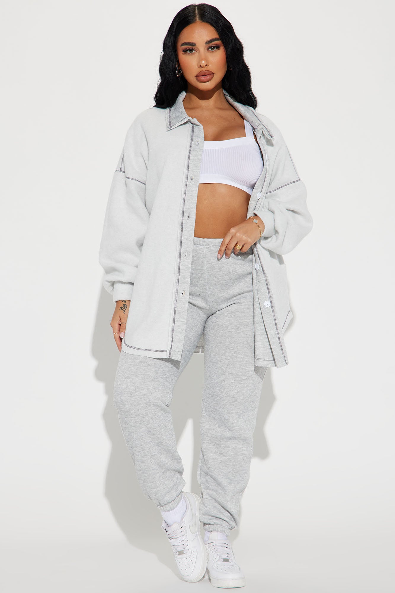 Casey Jogger Set - Heather Grey