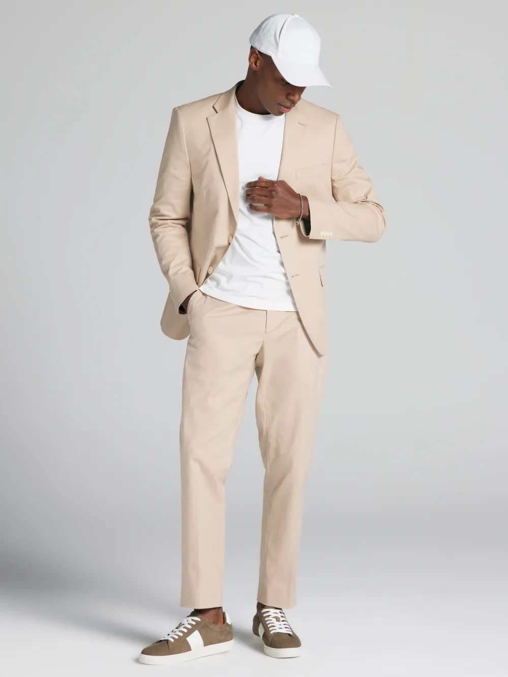 Tommy Hilfiger Modern Fit Cotton Blend Suit Jacket