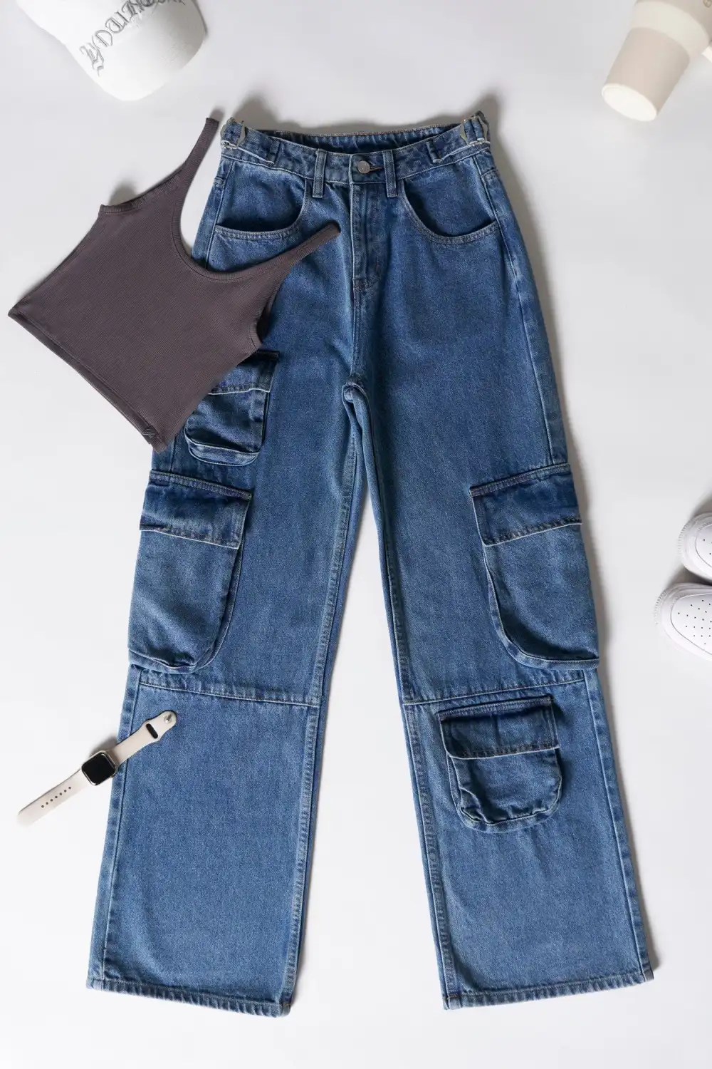 W242 Straight Leg Cargo Jeans