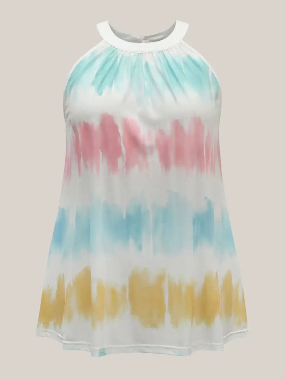 Color Fusion Pleated Flowy Tank Top
