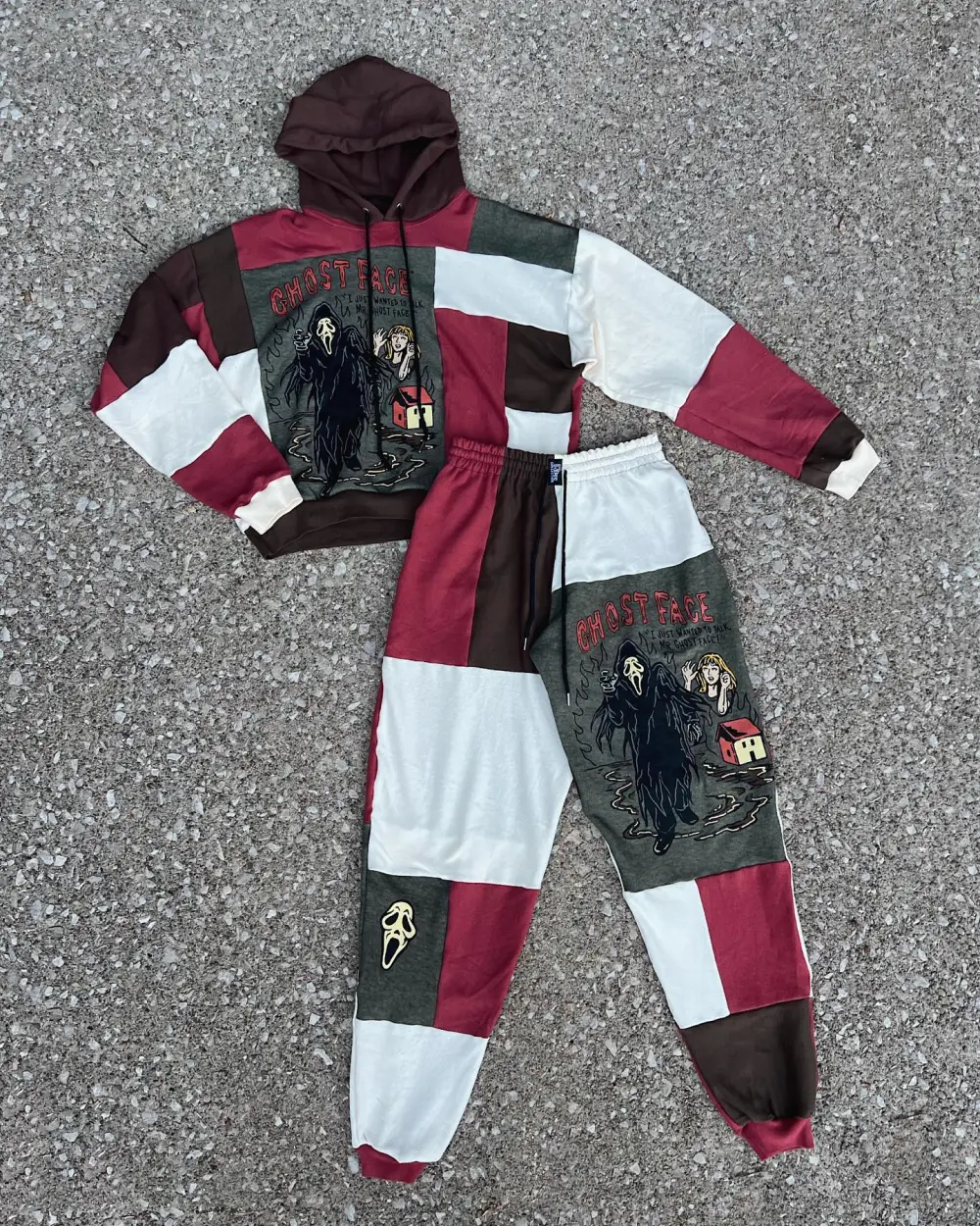 2 piece set tops and bottoms how perfect and cozy piece for your Halloween day