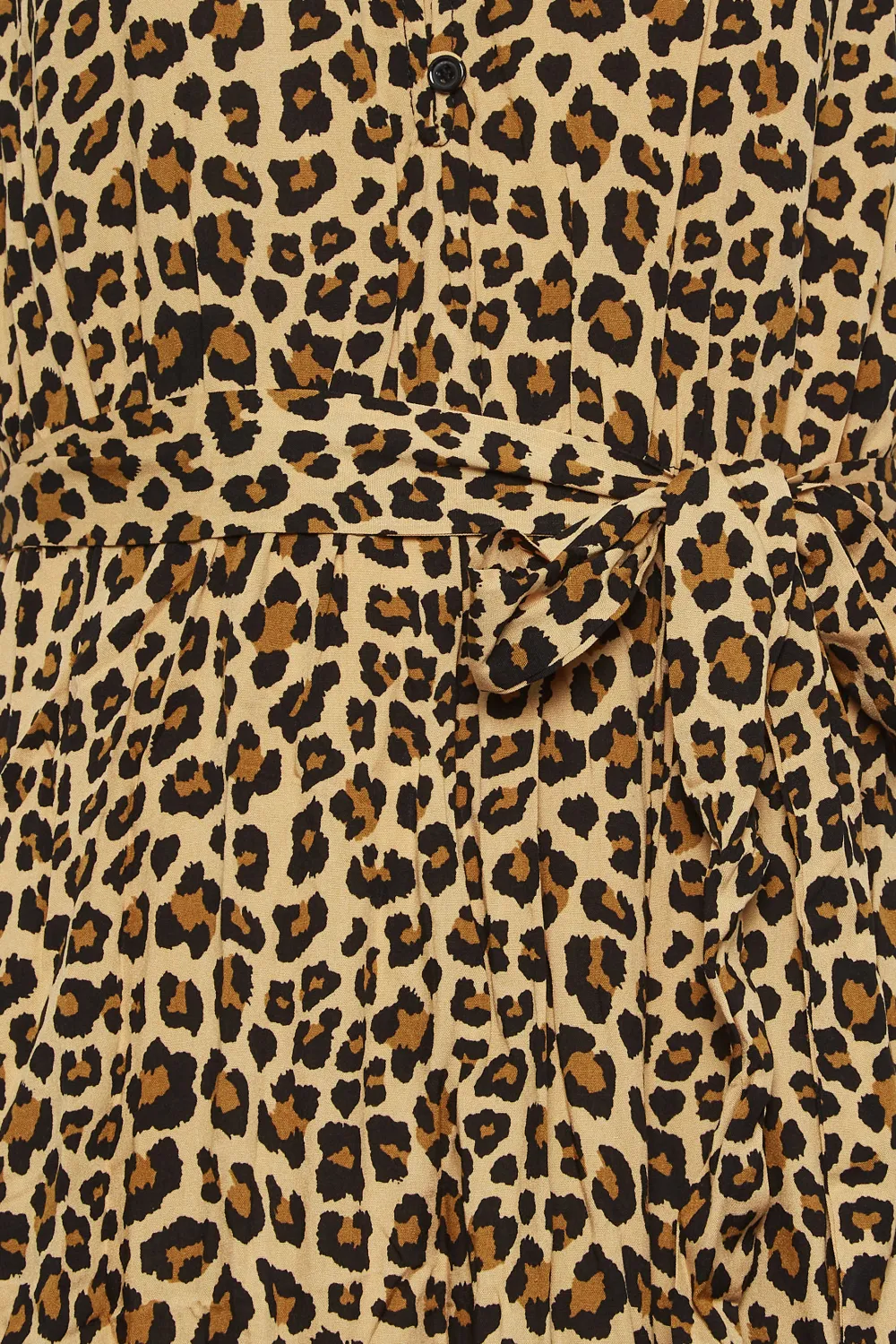 LTS Tall Brown Leopard Print Frill Sleeve Maxi Dress