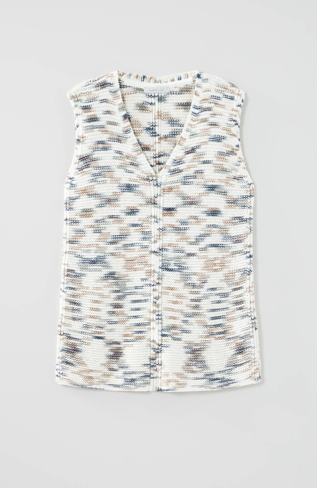 Pure Jill Space-Dye Sleeveless Sweater