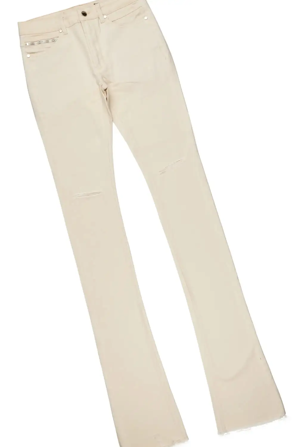 Fraust Royal T-Shirt & Josiah Beige Super Stacked Flare Jean Bundle