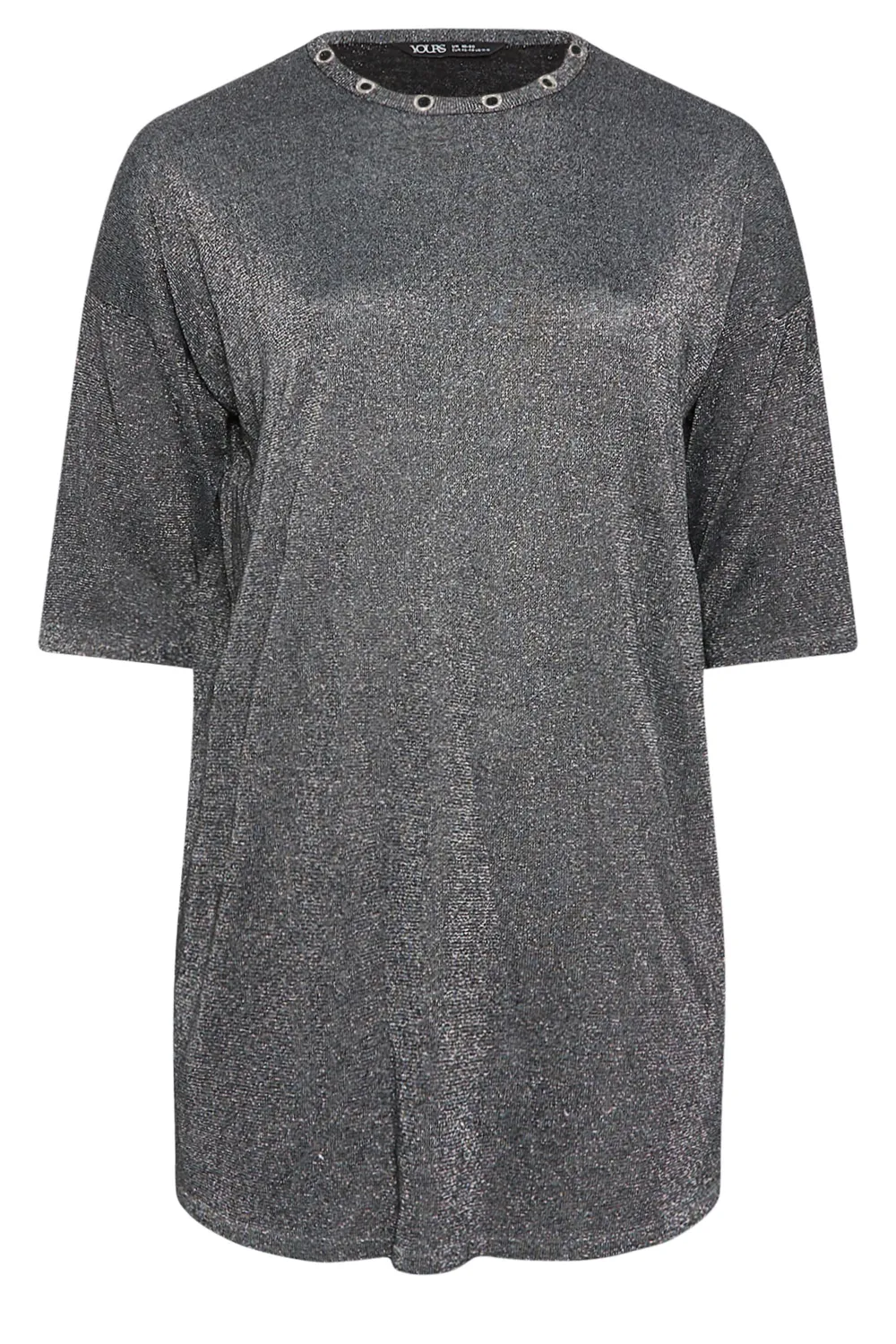 YOURS Curve Purple Metallic Eyelet Jumper