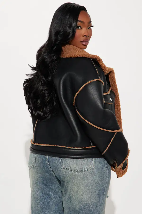 Out and About Shearling Jacket - Black