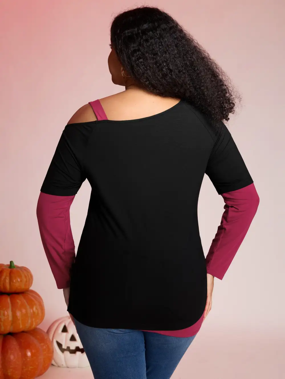 2-in-1 Supersoft Spooky Skull Print T-Shirt