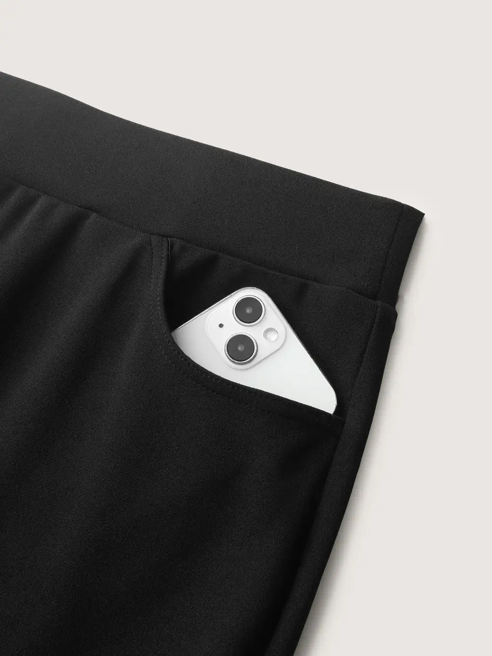 Stretchy Diamond Detail Hem Pants