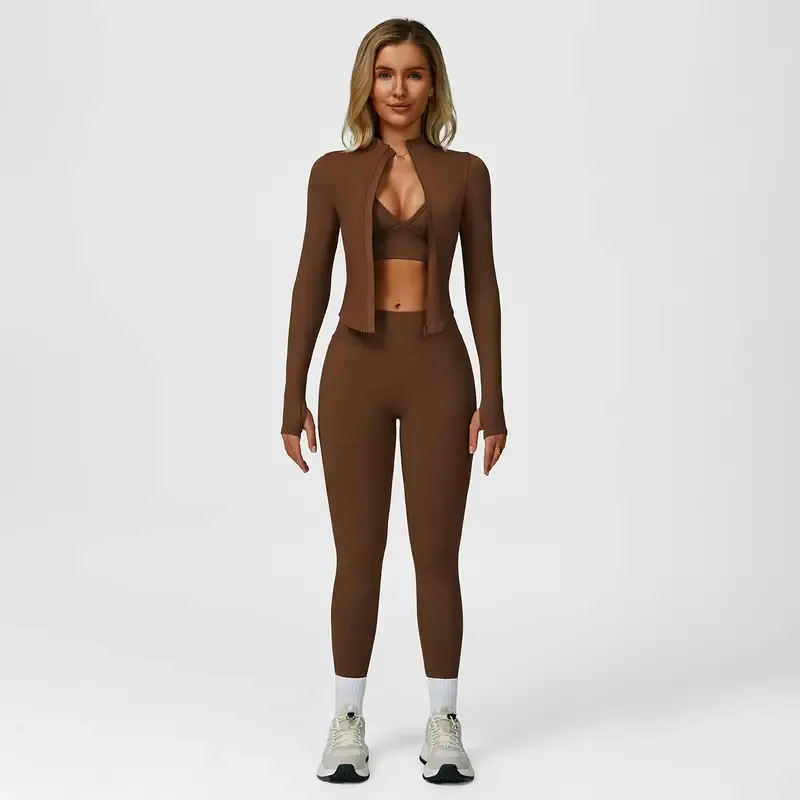 Women's Breathable 3-Piece Gym Tracksuit