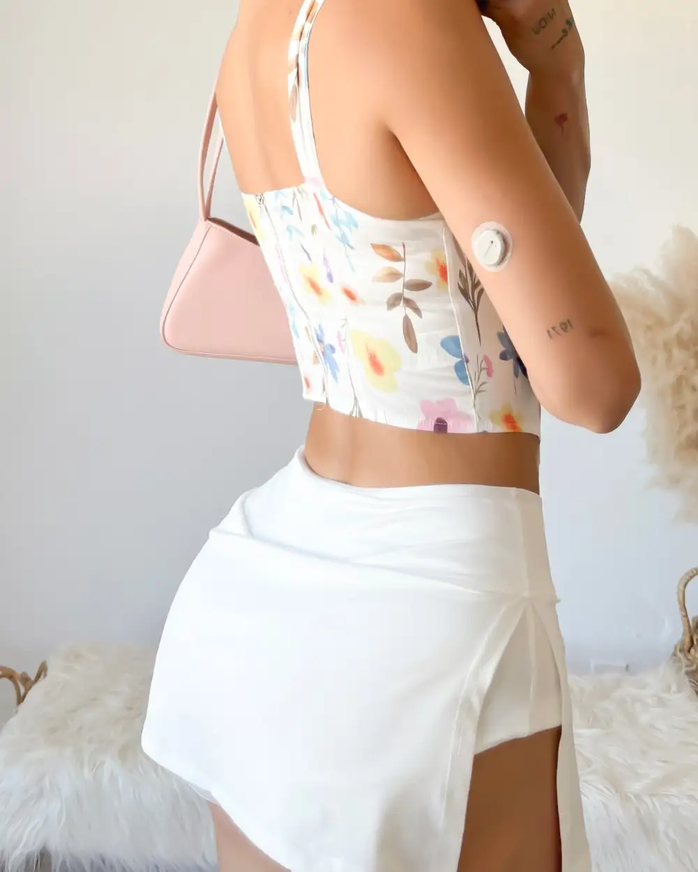 GIA FLORAL BUSTIER TOP