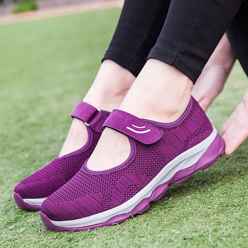 Platform Shoes Flat Woman Shoes Woman Breathable Mesh Casual Sneakers