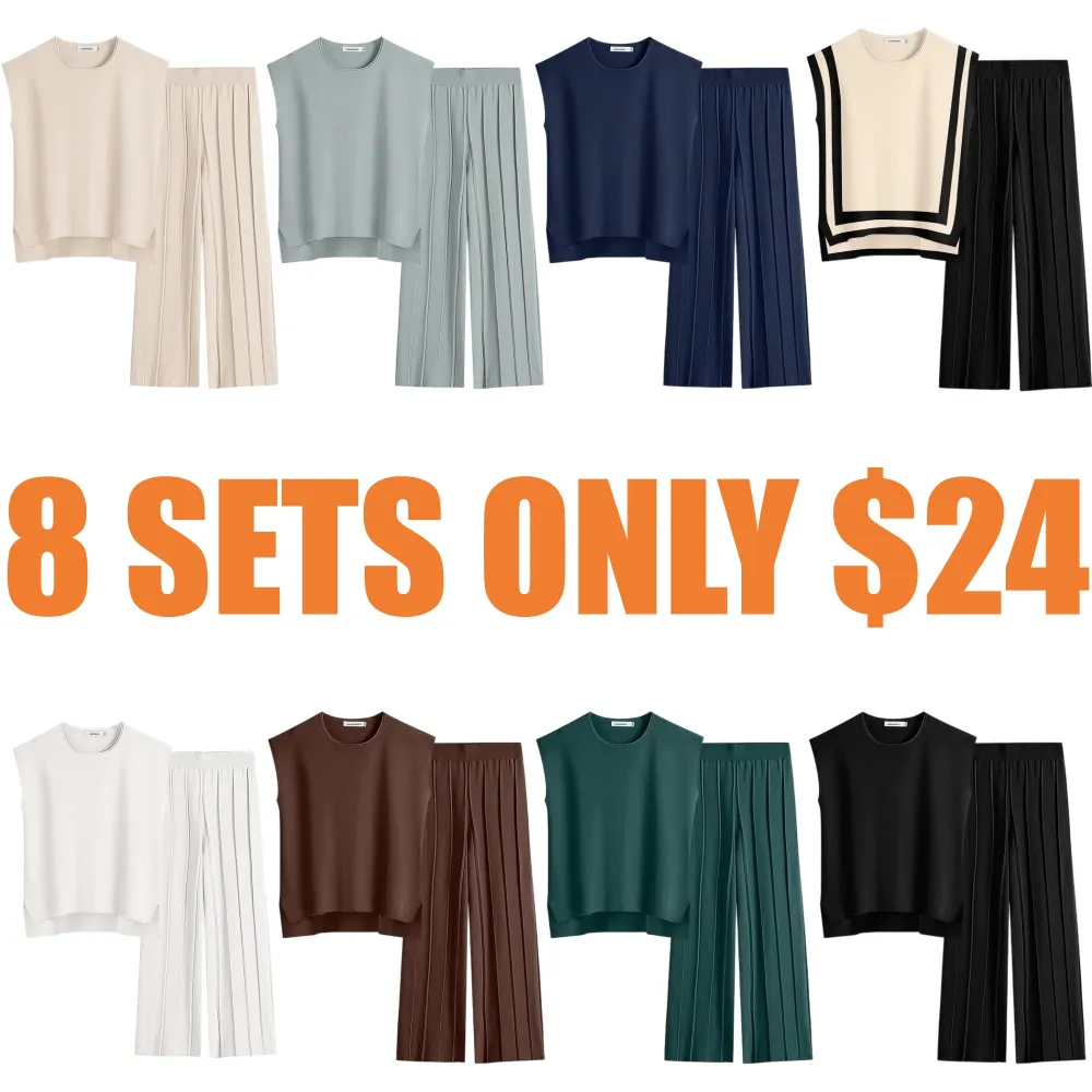 Women’s Crewneck & Wide Leg Lounge Set