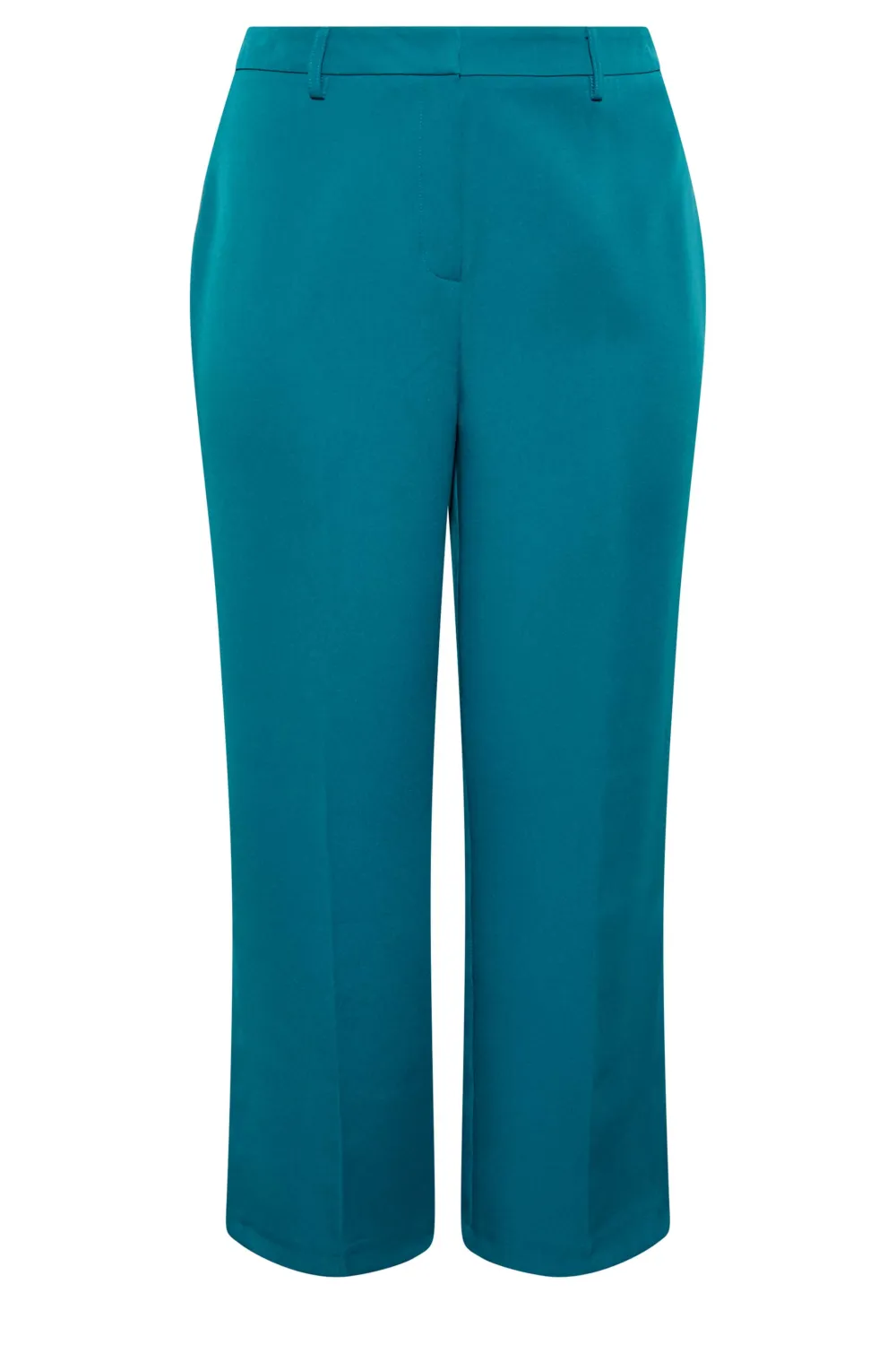 YOURS Curve Black Split Hem Flared Trousers