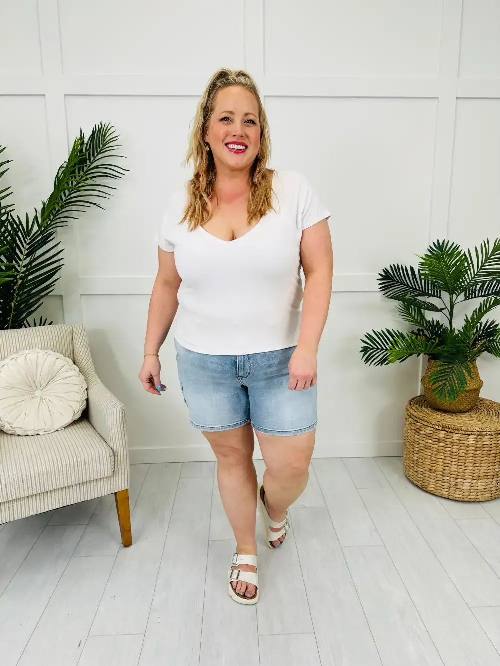 Judy Blue Retro Refresh Dad Shorts