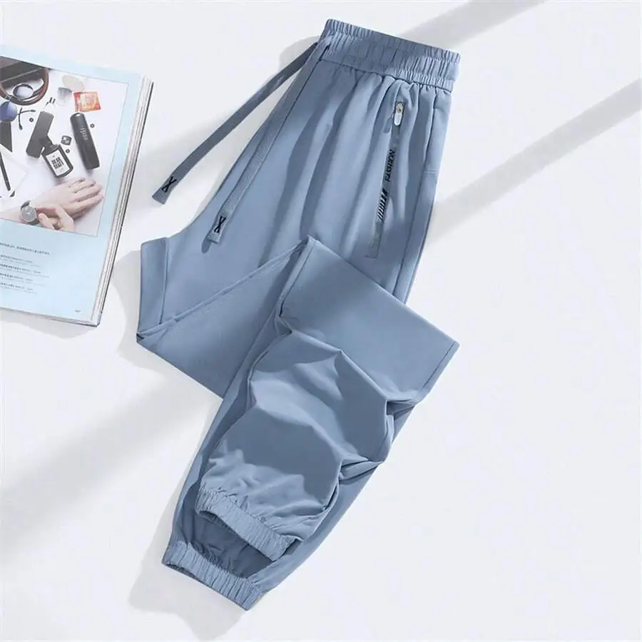 Women's Ice Silk Drawstring Pants – Lightweight, Breathable, Casual Summer Wear for Outdoor & Hiking