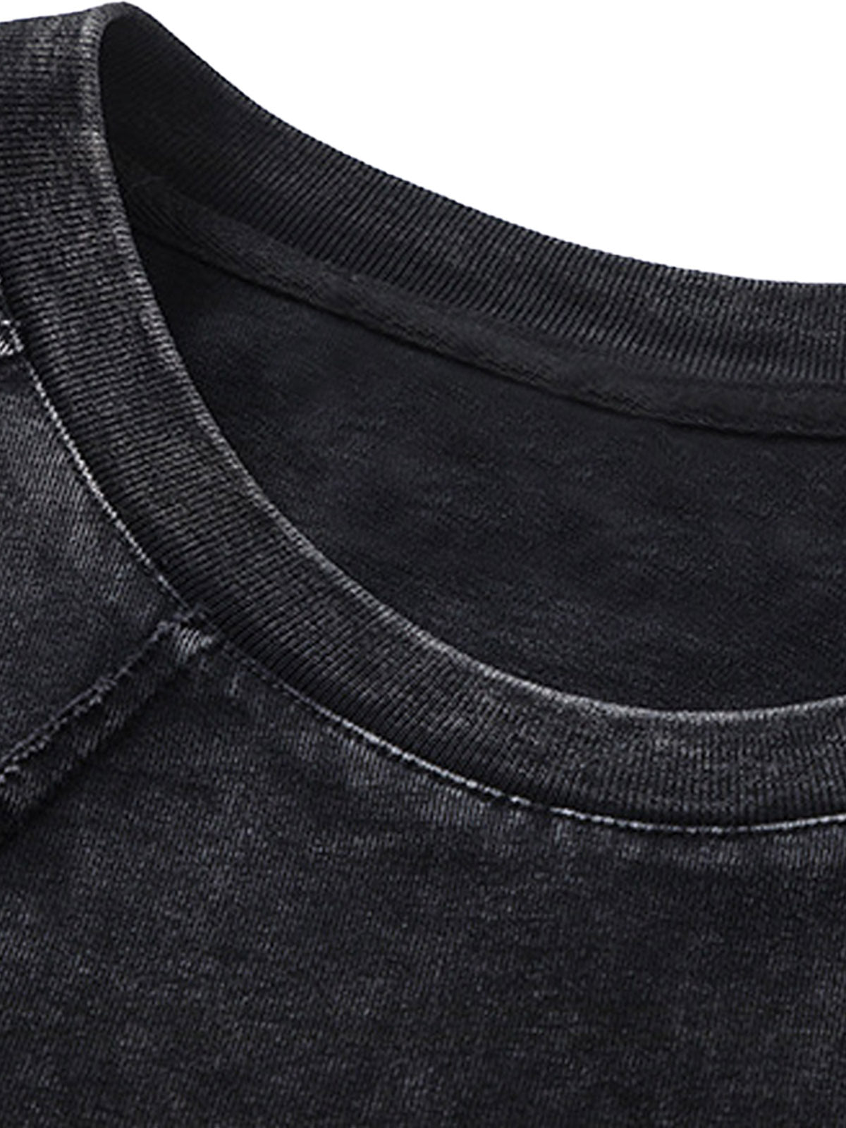 Split Raw Edge Short Sleeve T-shirt - 2159