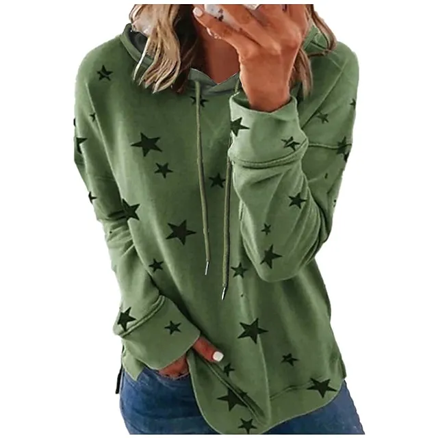 Women's Print Stars Daily Winter Spring &  Fall Fall & Winter