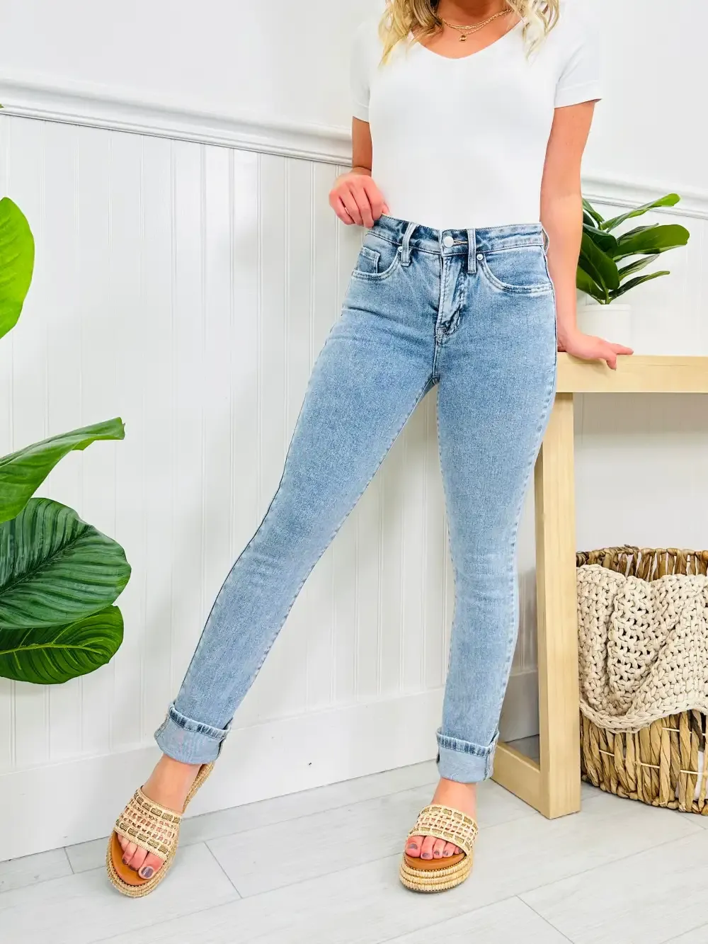 Can't Forget You Tummy Control Straight Jeans