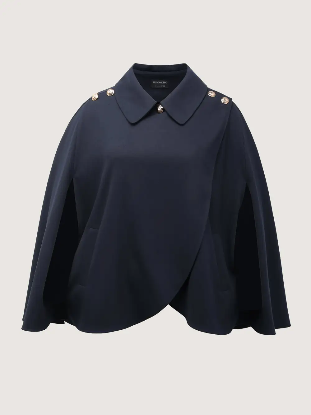 Cape Button Wrap Coat