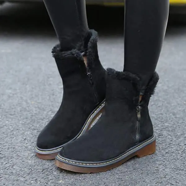 Women'S Round Toe Warm Snow Boots 69510204C