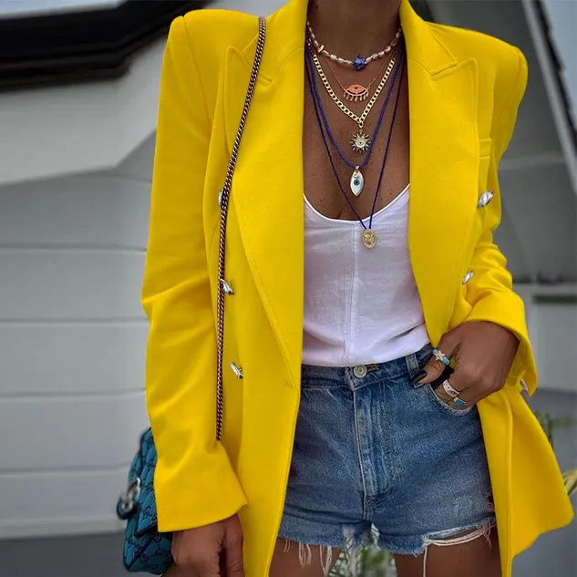 Urban Lapel Collar Blazer With No