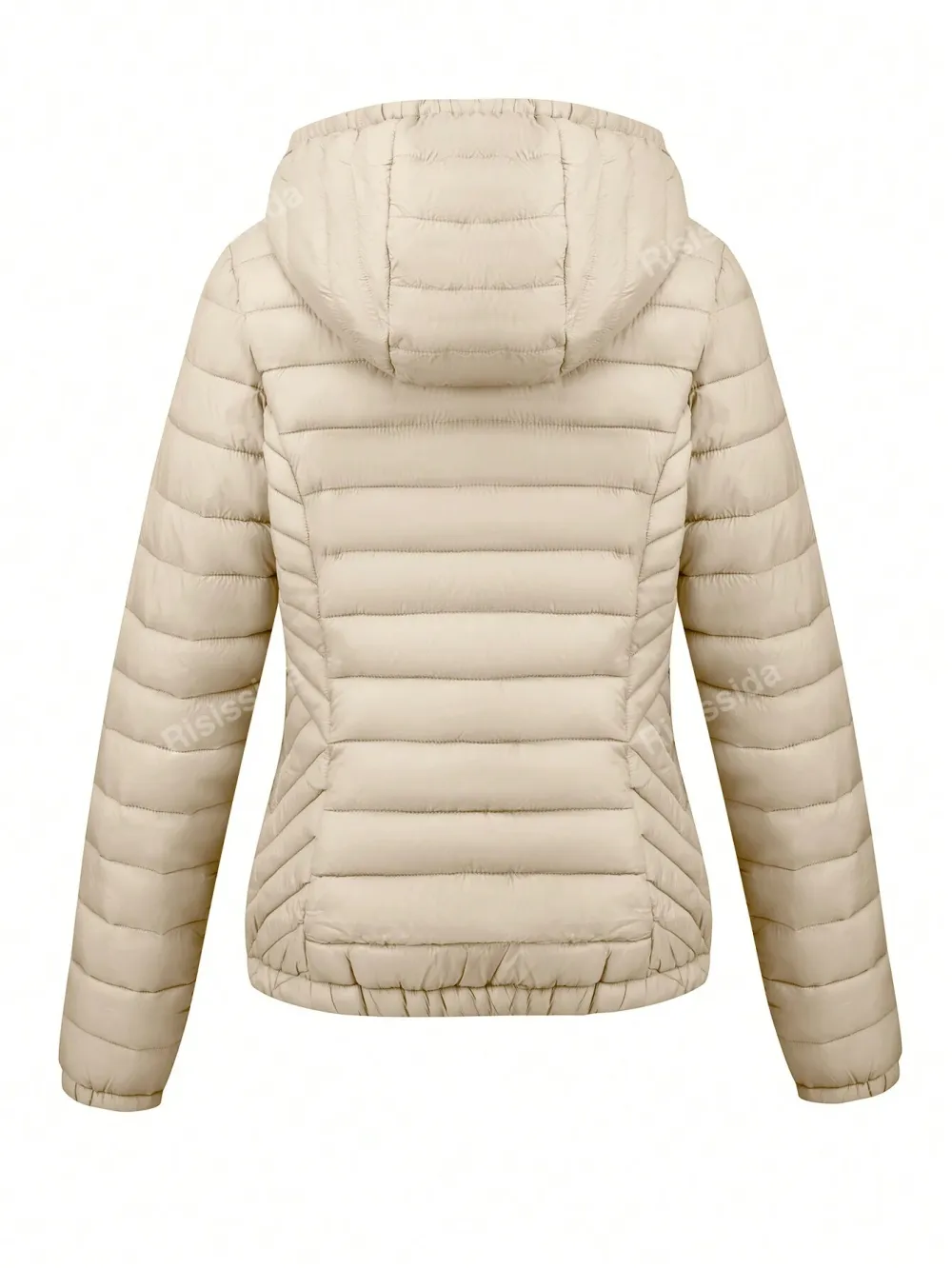 Women's Minimalist Warm Hooded Padded Coat With Pockets, Puffer Jacket For Autumn/Winter