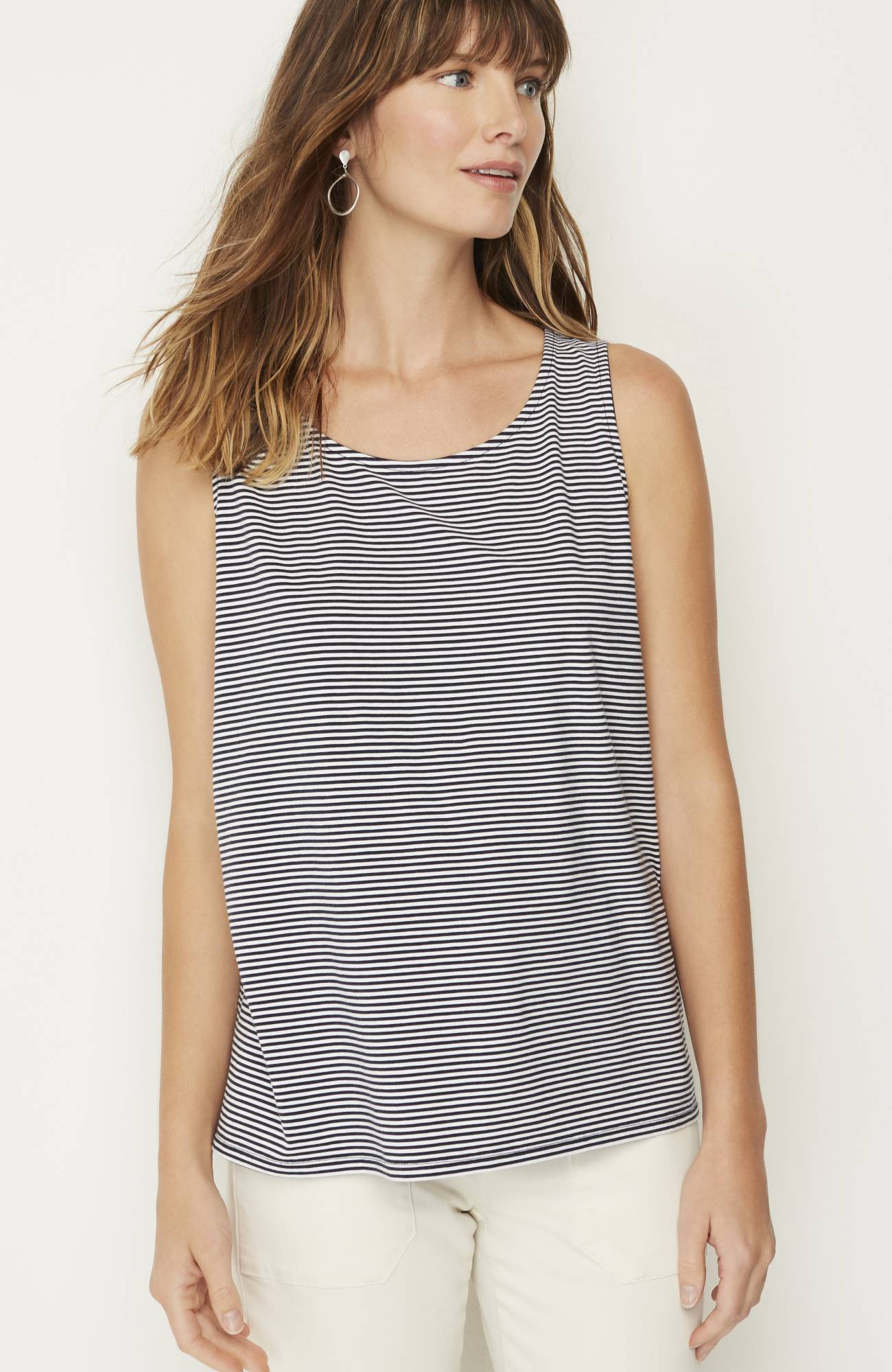 pima-stretch knit tank