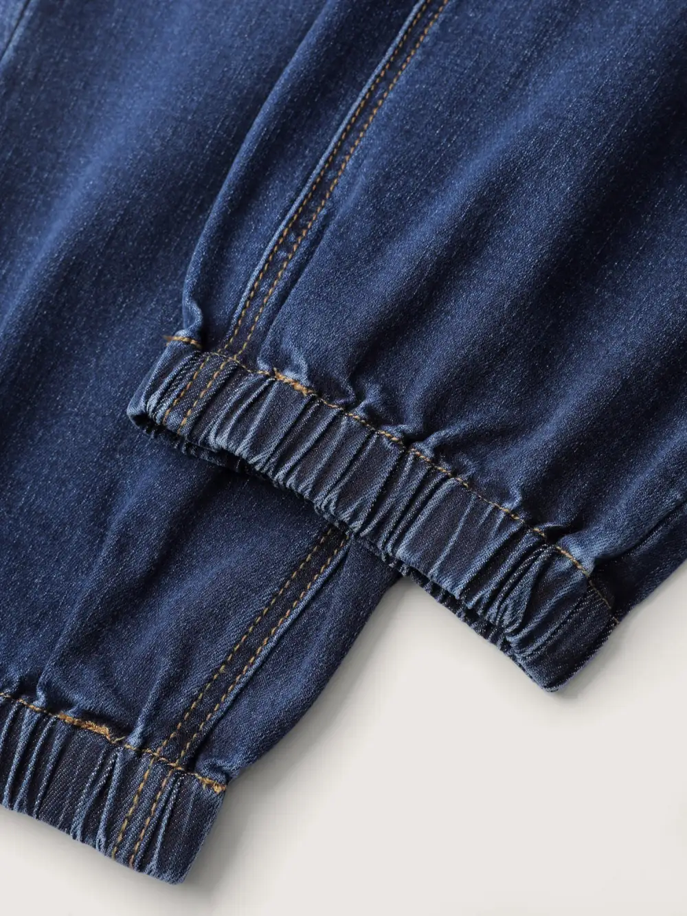 Stretchy Drawstring Cuffed Jogger Jeans