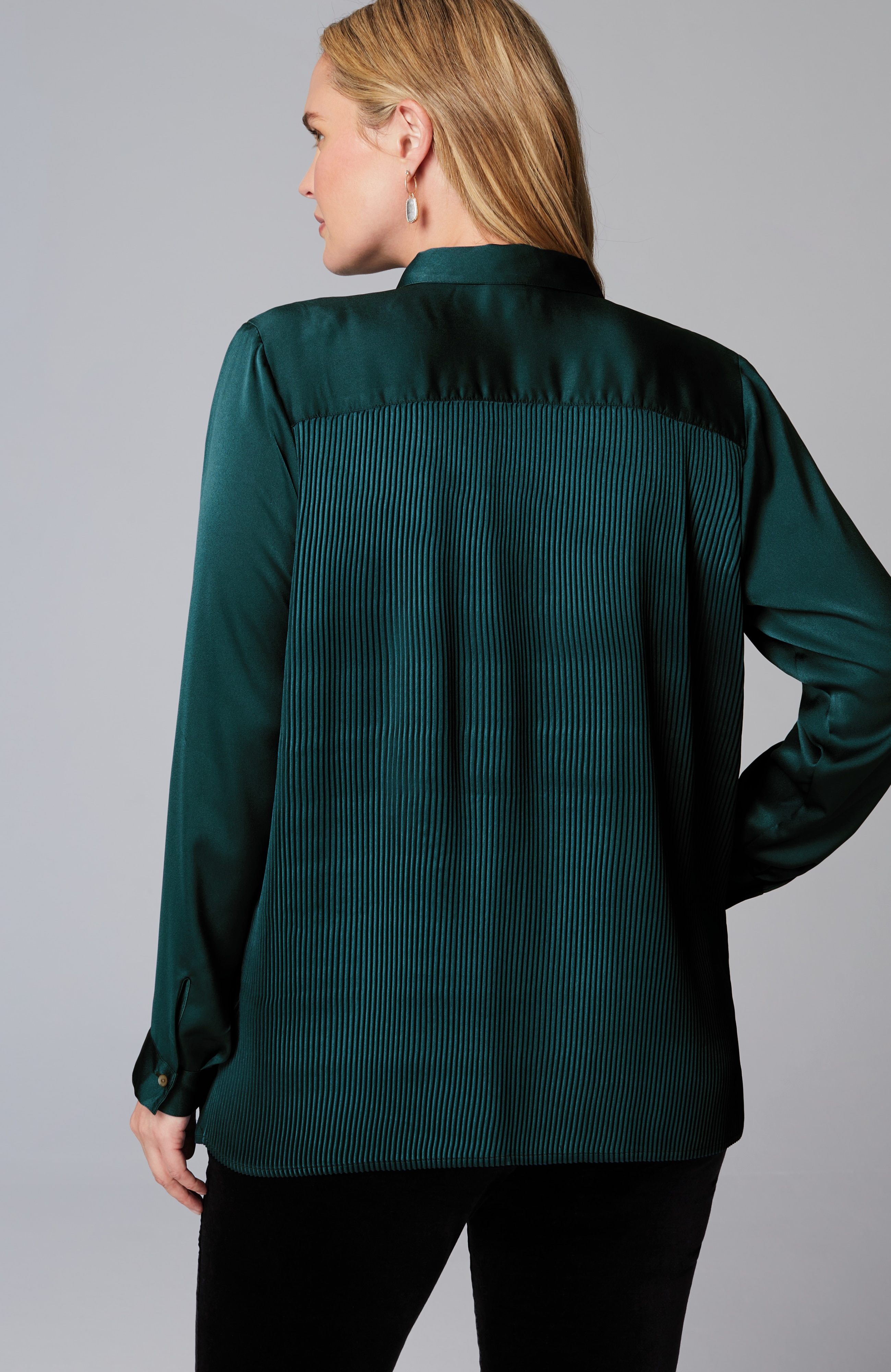 Pleated Satin Shirt