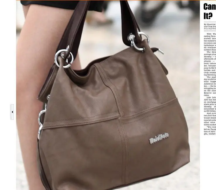 2021 new solid color stitching women's bag