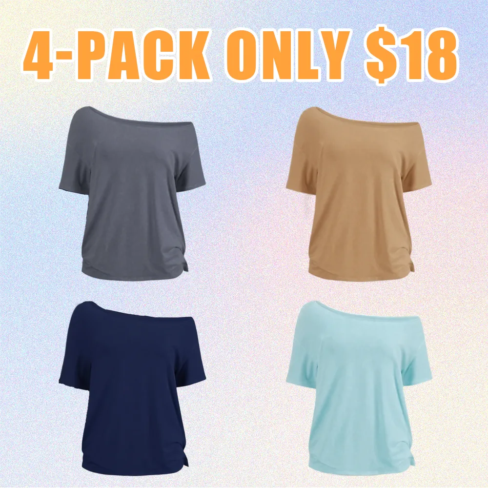 Women's Oversized Basic Tee – Loose Fit Short Sleeve T-Shirt for Everyday Wear