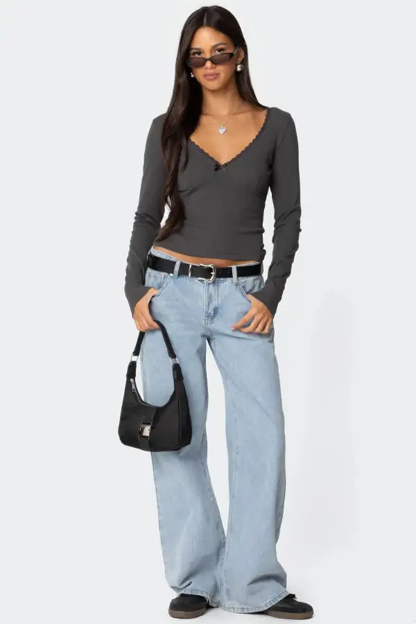 Adrienne Lace Trim Top