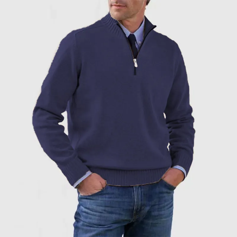 Men Classic Essentials Half-Zip Mohair Sweater
