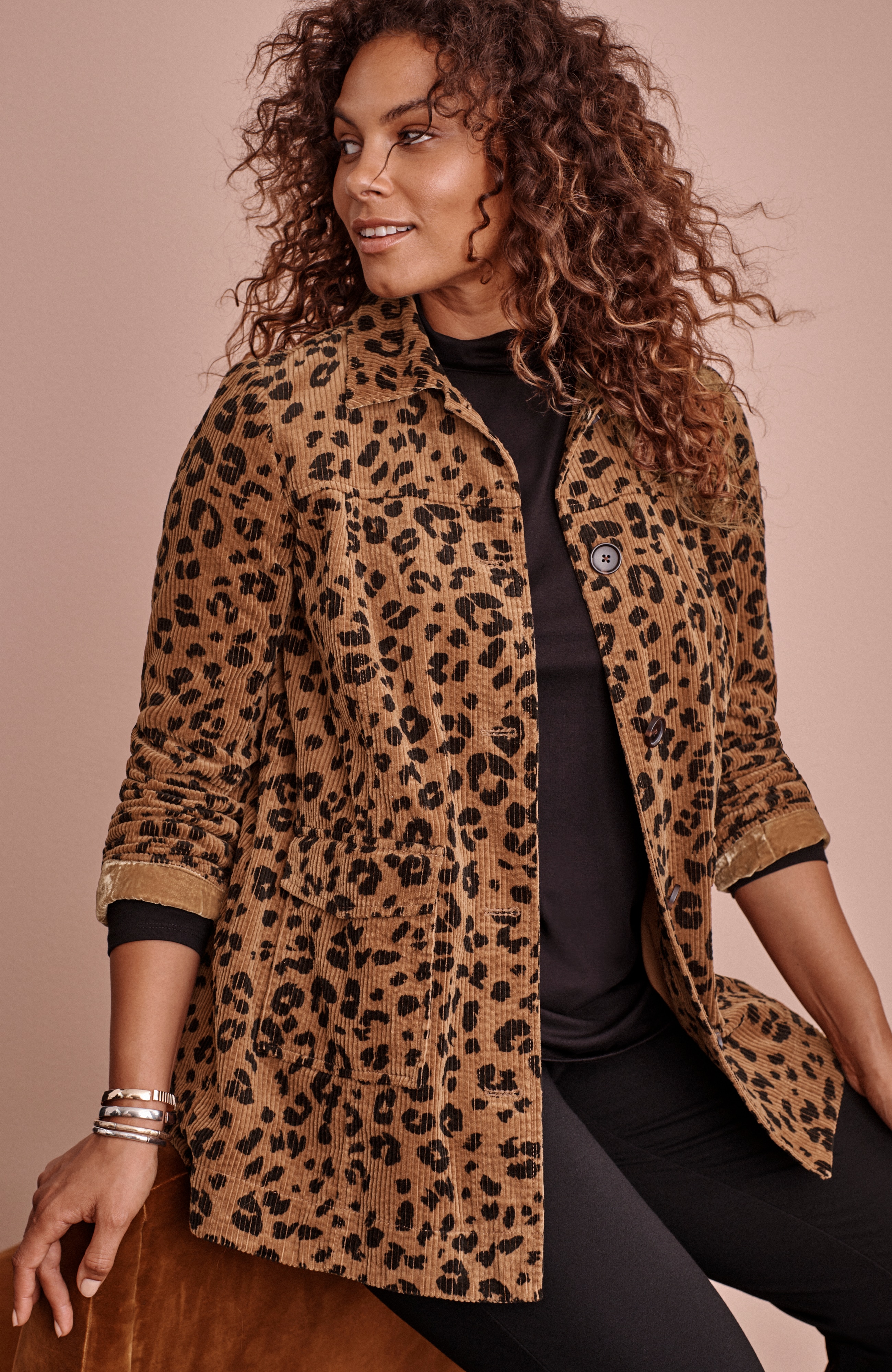 Tumbled-Cord Coat