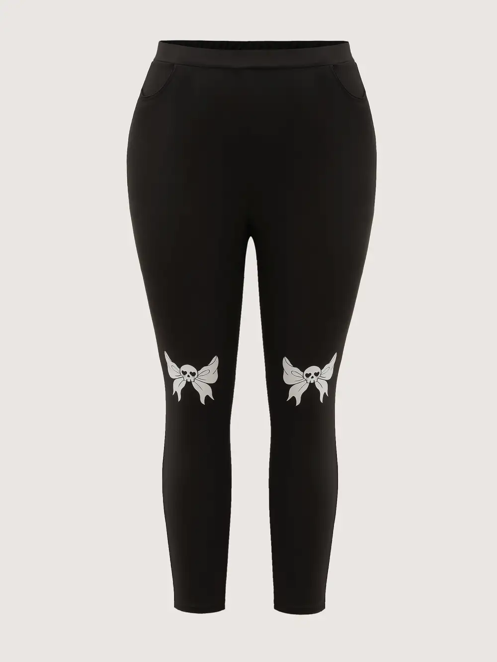 Knee-Skull Element Skinny-Fit Leggings