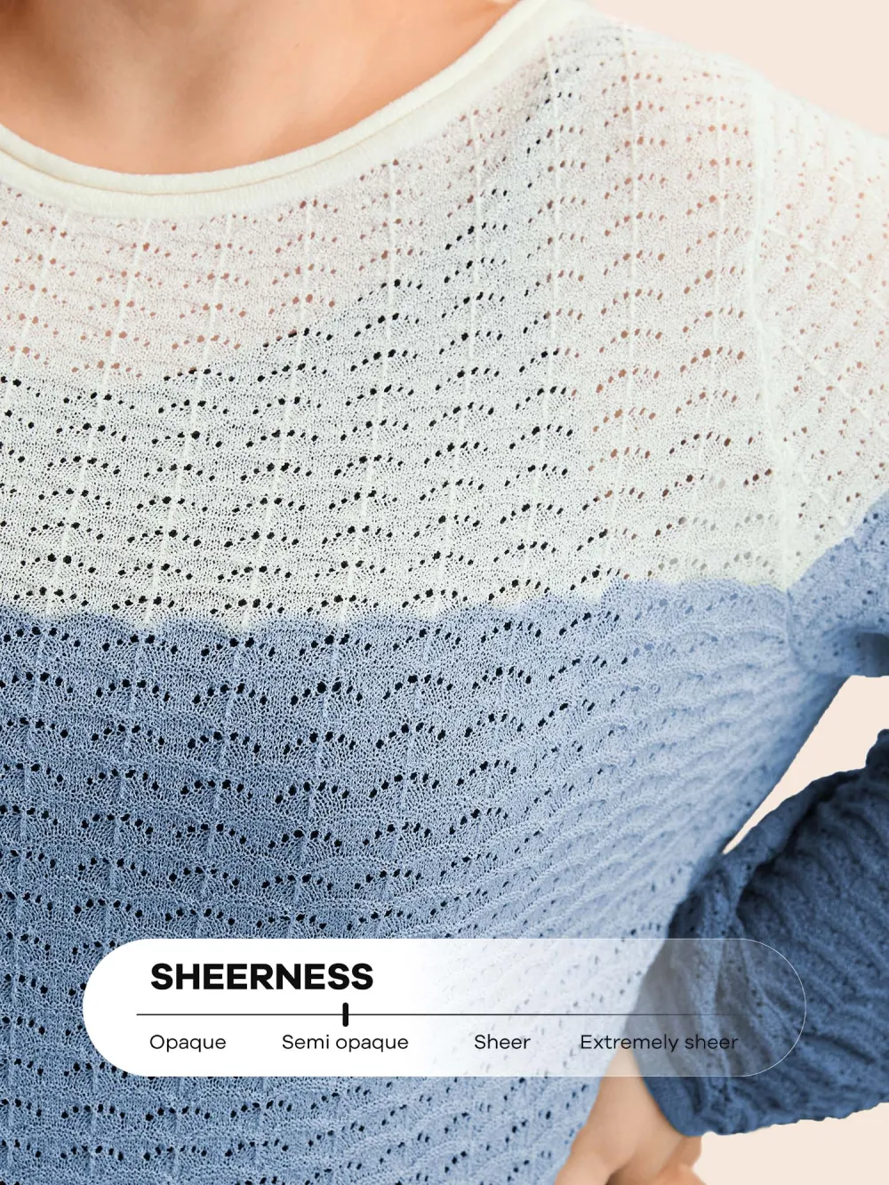 Color Contrast Boat Neck Lightweight Pullover