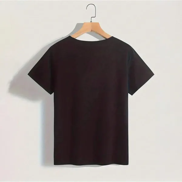 Happy Easter Printed Round Neck Short Sleeve T-Shirt