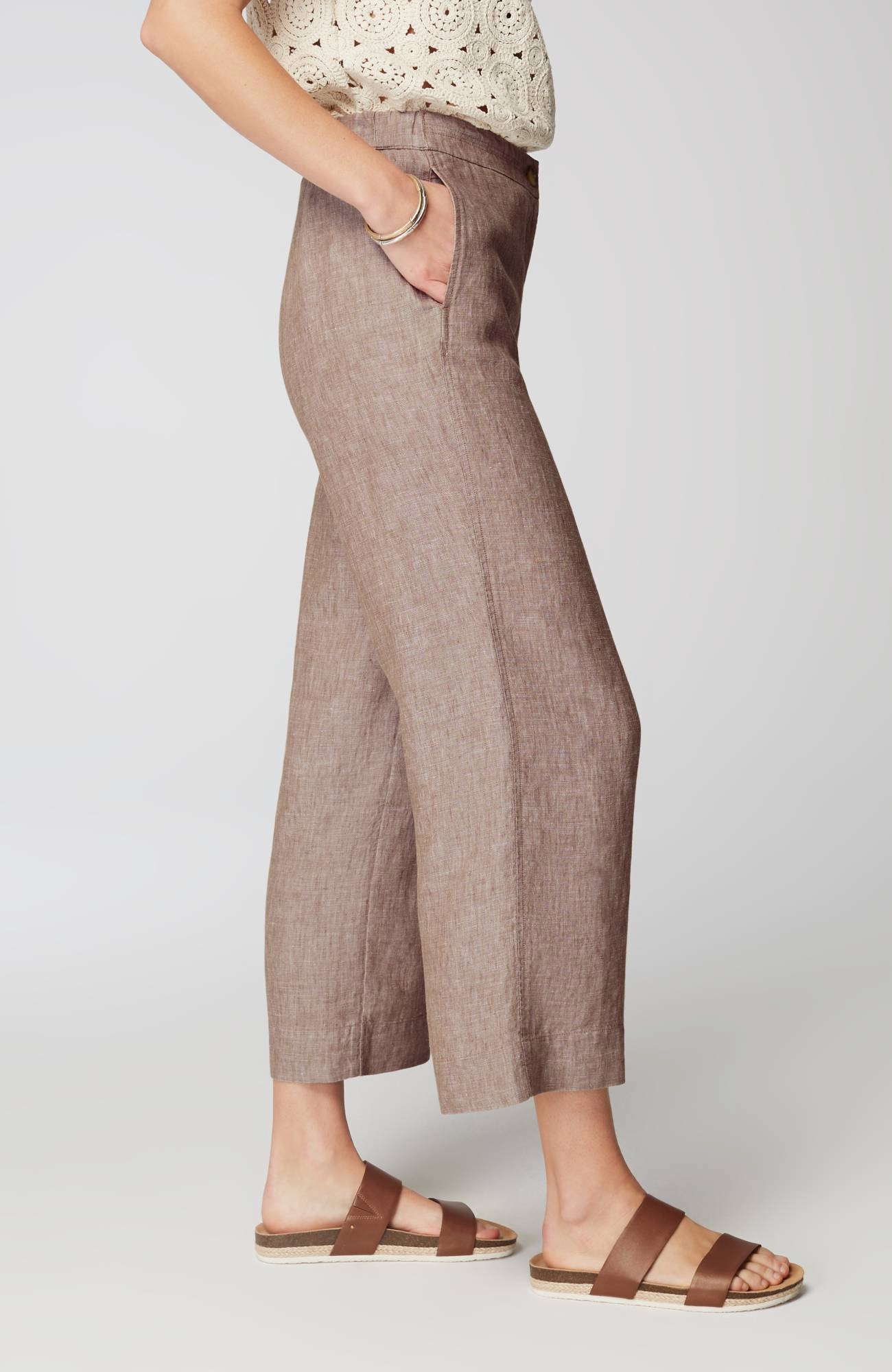 Easy Linen Wide-Leg Crops