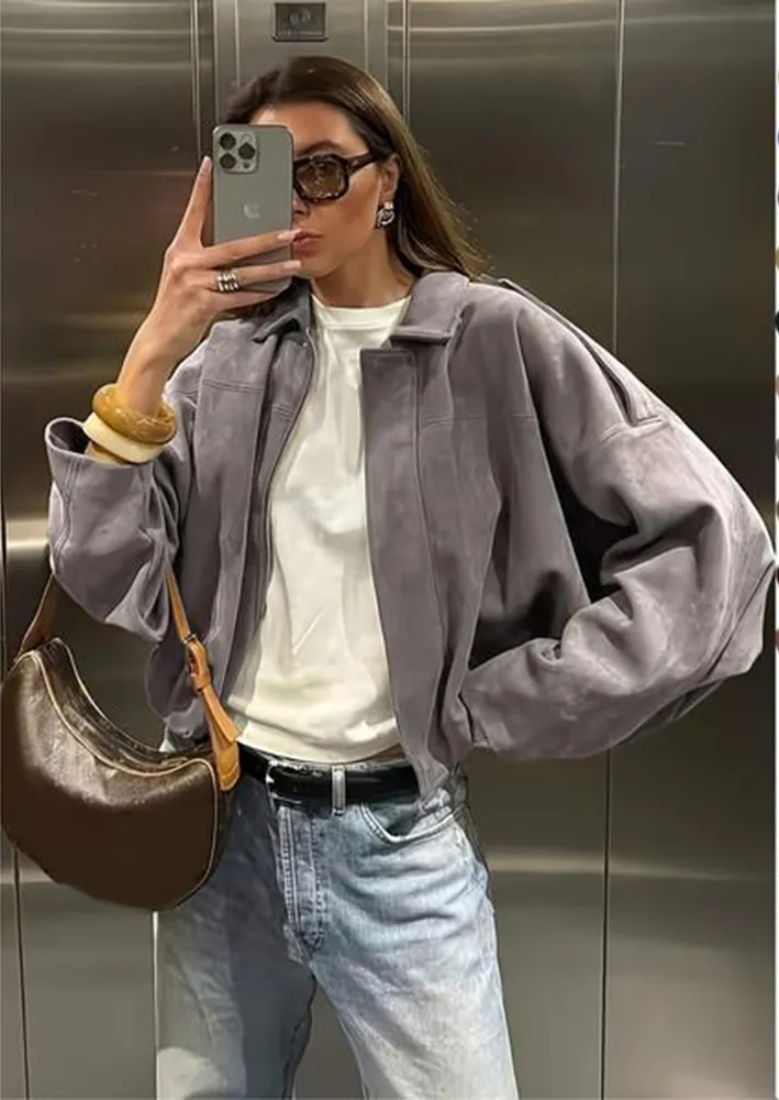 Women's Casual Loose Military Short Coat (Spring/Autumn, Army Color, Daily Wear)