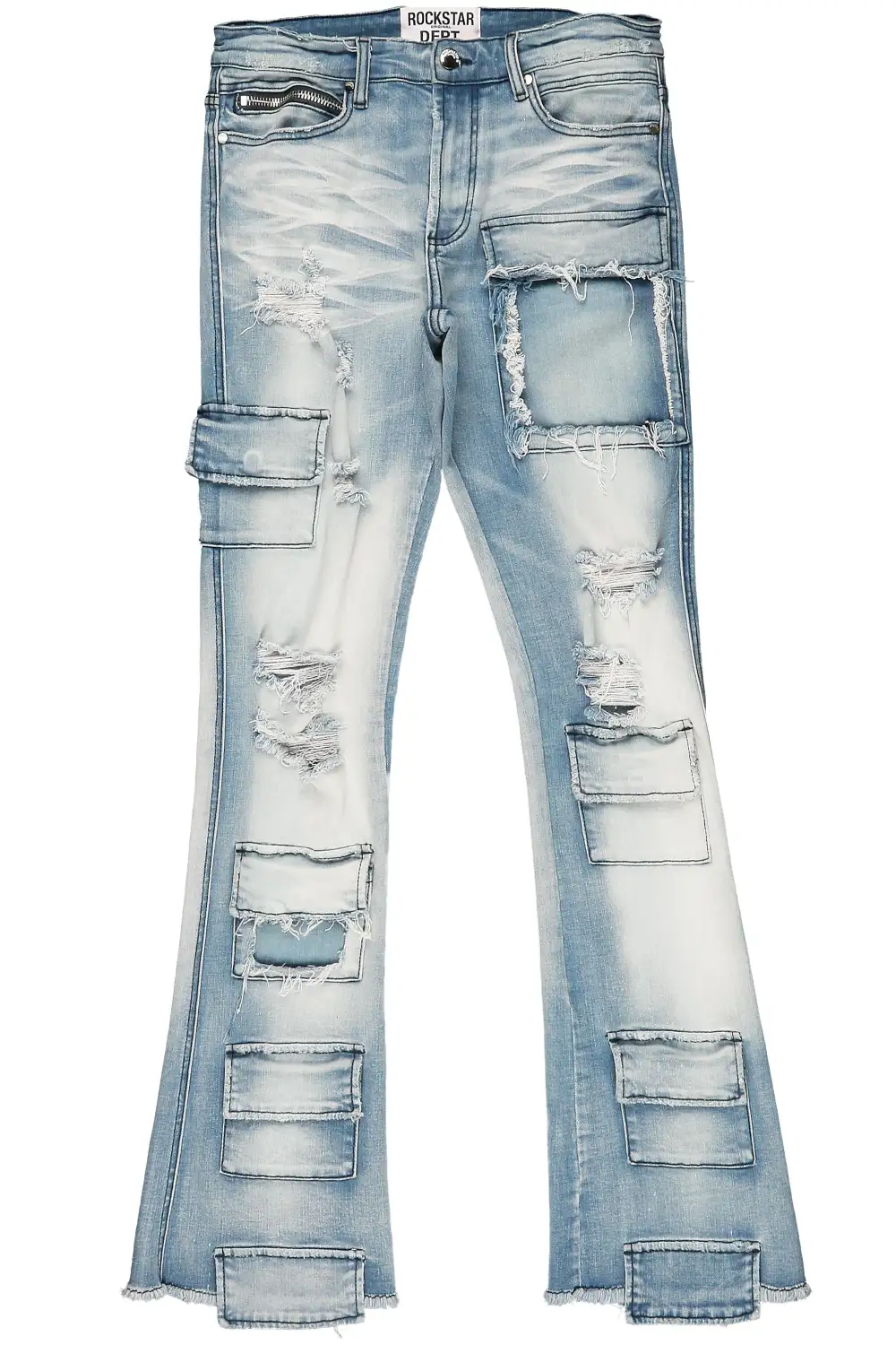 Glenn Blue Stacked Flare Jean