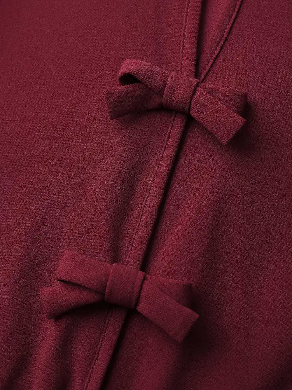 Bowknot Detail Pockets Knit Midi Dress