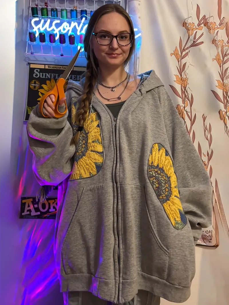 Grey Streetwear Leisure Hoodie Sweatshirts
