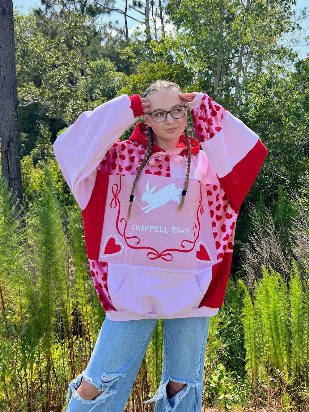 Red Streetwear Leisure Hoodie Sweatshirts