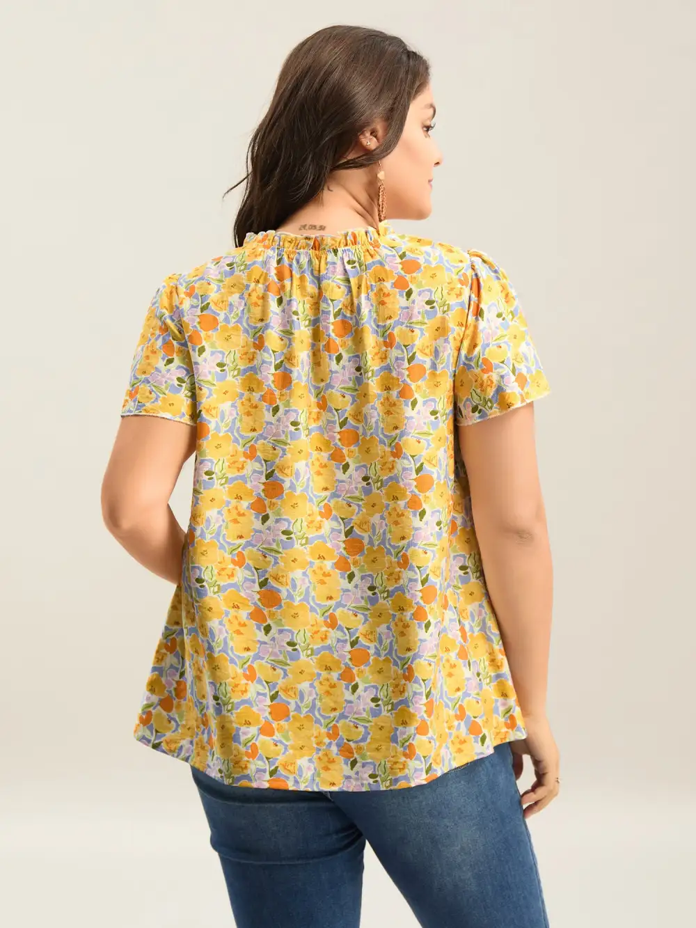 In Full Bloom Mock Neck Shirt
